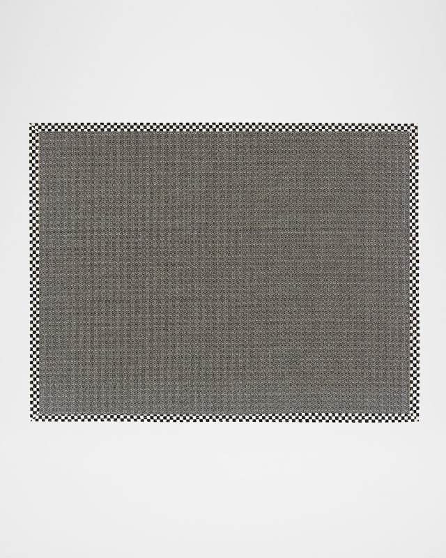 Courtly Check Grey Sisal Rug, 8' x 10'